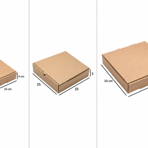 500pcs Polos & Custom Pizza Box ( Opsi : Ukuran, Polos / Custom)