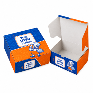 500pcs Snack Box Ready Stock & Custom Uk. 12x12x6cm ( Opsi : Jenis / Cetak )