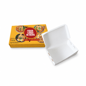 500pcs Custom Lunchbox Model Kait Size M Uk. 16x9x5cm ( Opsi : Jenis / Cetak )