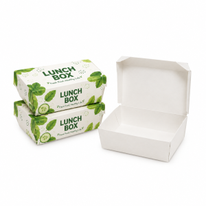 500pcs Custom & Polos Lunchbox Thermofoaming Size M Uk. 16x9x5cm ( Opsi : Jenis / Cetak )